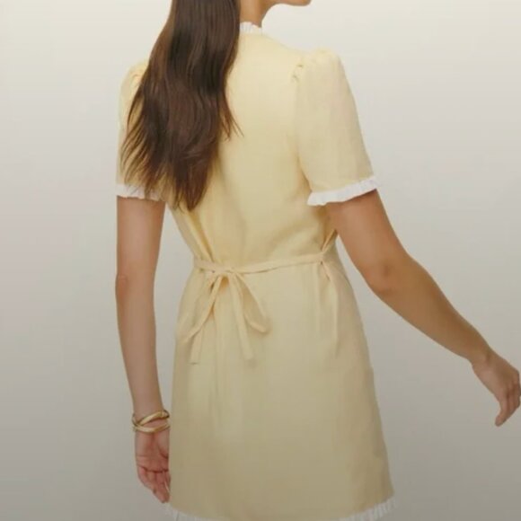 Reformation Bresly Yellow Mini Dress - Picture 2 of 2